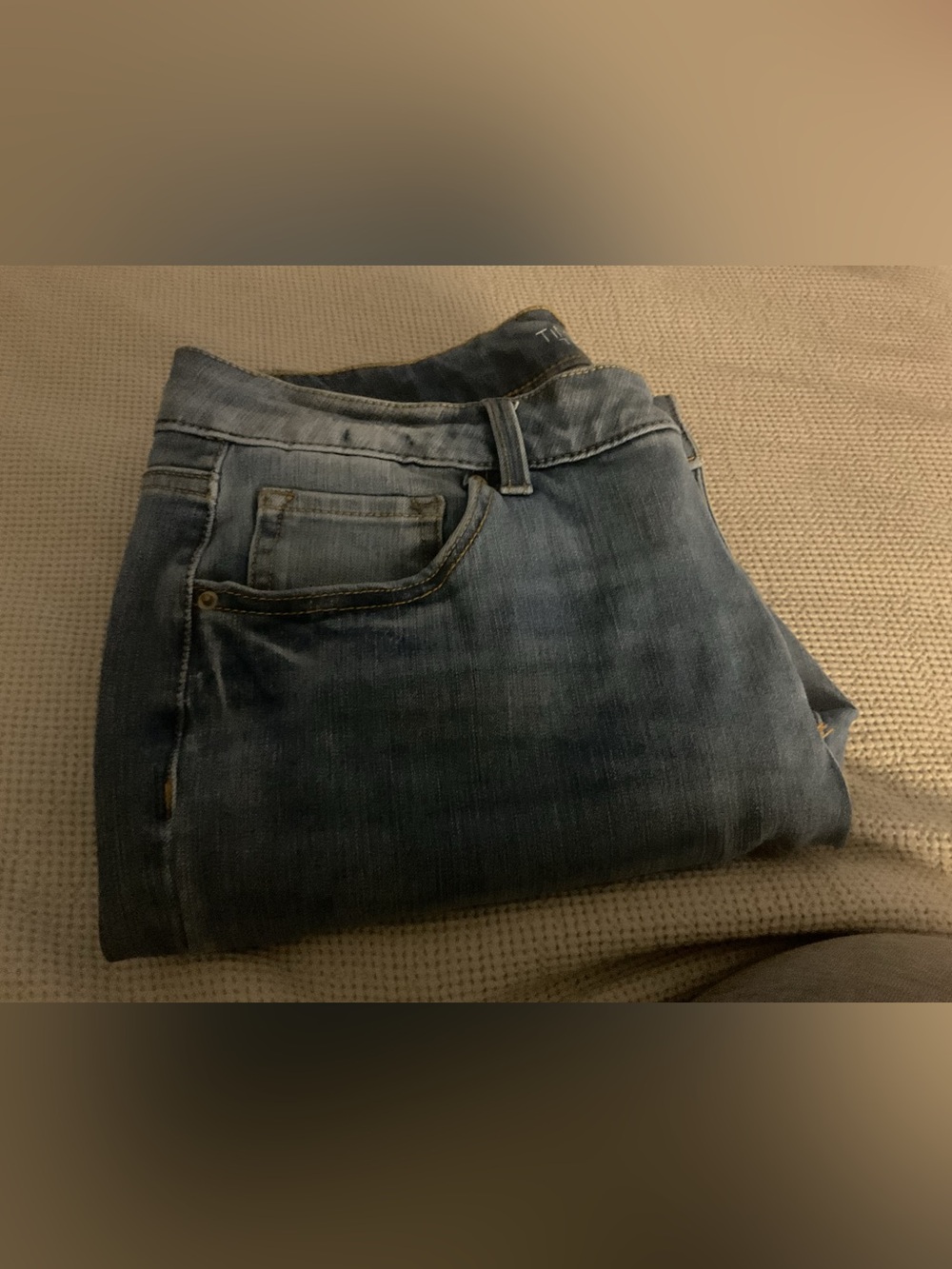 Time and Tru Straight Leg Jeans in Faded Blue